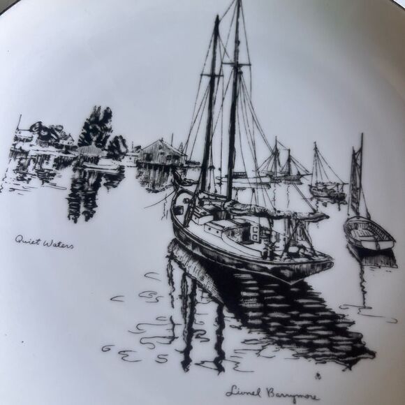 Gorham fine China limited edition Leonel Barrymore artist Quite waters - Picture 7 of 9